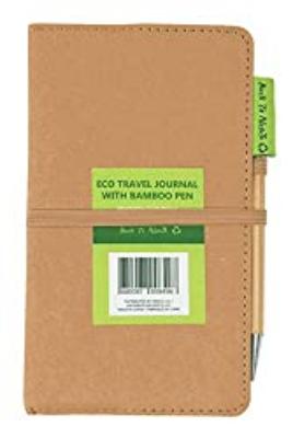 680087008498 Eco Travel Journal With Bamboo Pen