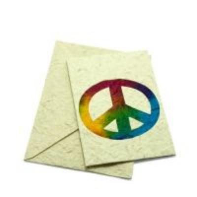 684984006878 Peace Greeting Card Pink